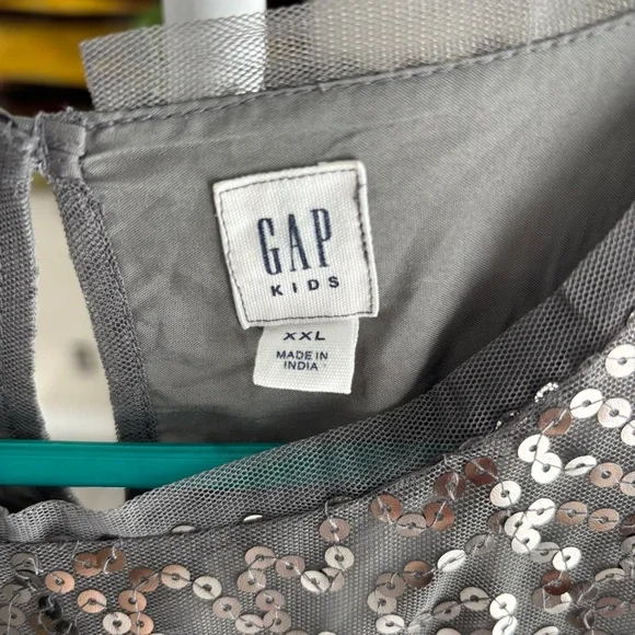 GAP Silver Sequin Kids Dress sz XXL 14 y.o. - Picture 5 of 12